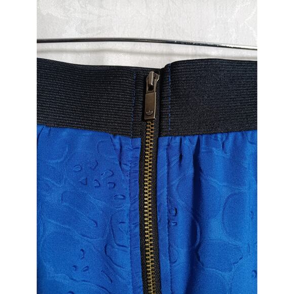 Adidas Skirt Small Blue Textured Zip Back Bloke Elastic Waist - Picture 8 of 10